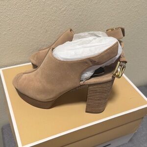 MICHAEL Michael Kors Tan Suede Mules